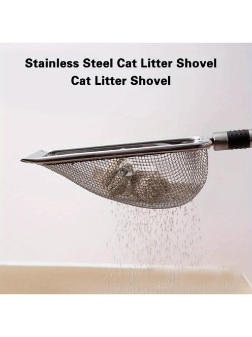 rozsdamentes acél macskaalom lapát