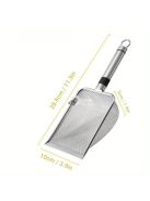 rozsdamentes acél macskaalom lapát