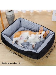   Kényelmes kisállatágy, -ház négyzet alakú párnával nagytestű kutyák és macskák számára