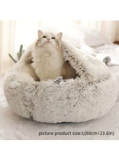 Plüss Kerek Kapucnis Kisállatágy