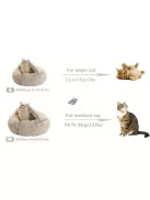 Plüss Kerek Kapucnis Kisállatágy
