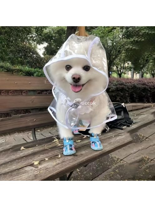 Átlátszó, Kapucnis, Műanyag Esőkabát