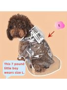 Átlátszó, Kapucnis, Műanyag Esőkabát