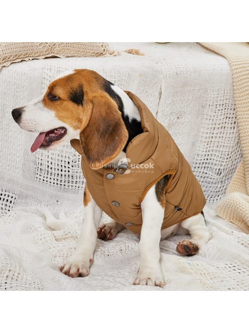 1 db egyszínű vastagított téli kabát kutyáknak