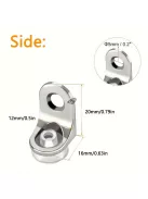 10 darabos fém polctartó konzol tapadókoronggal üveg- és fa polcokhoz