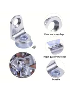 10 darabos fém polctartó konzol tapadókoronggal üveg- és fa polcokhoz