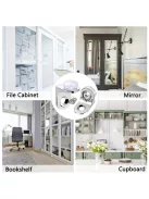 10 darabos fém polctartó konzol tapadókoronggal üveg- és fa polcokhoz