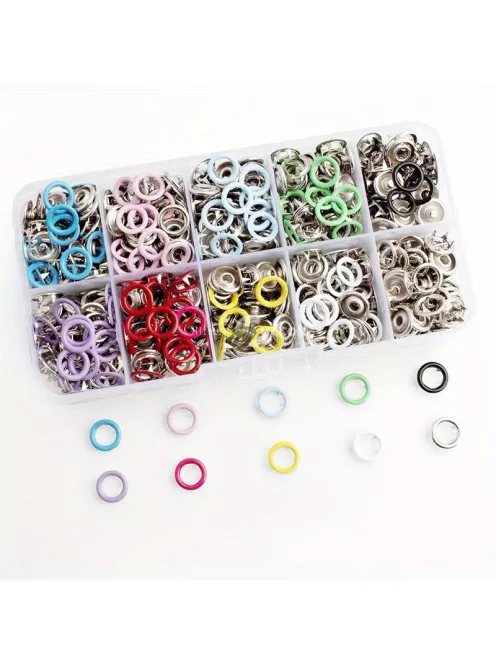 50db színes pattintógomb készlet