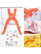 50db színes pattintógomb készlet