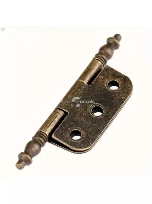 4db Antik Bronz Korona Fejű Zsanérok Csavarokkal