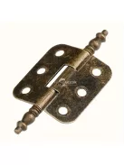 4db Antik Bronz Korona Fejű Zsanérok Csavarokkal