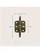 4db Antik Bronz Korona Fejű Zsanérok Csavarokkal