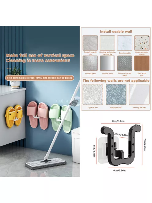 3db falra szerelhető papucstartó