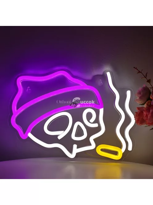 Koponya LED Neon Fali világítás