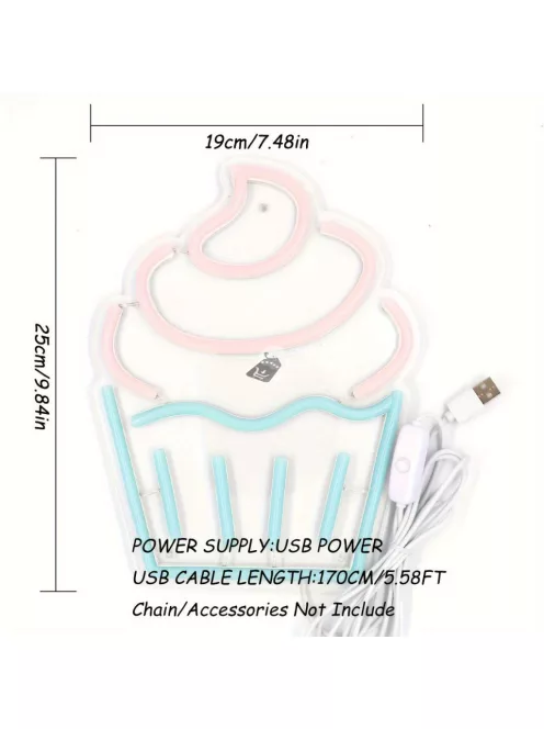 Bájos Muffin LED Neon Tábla