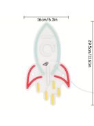 Rakéta fali dekoráció, LED-es neon