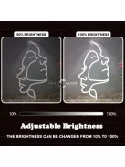 Modern neon arc szimbólum fali dekoráció