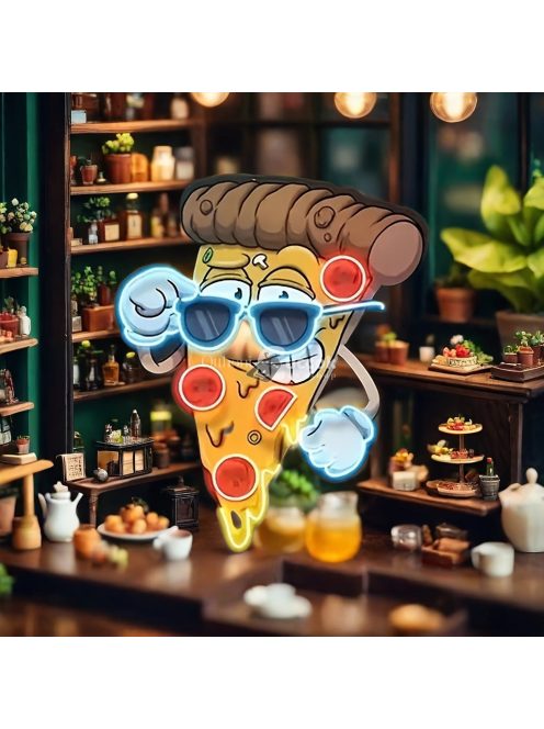 menő pizza neonfelirat