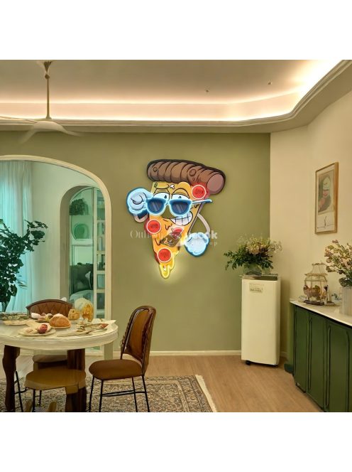 menő pizza neonfelirat