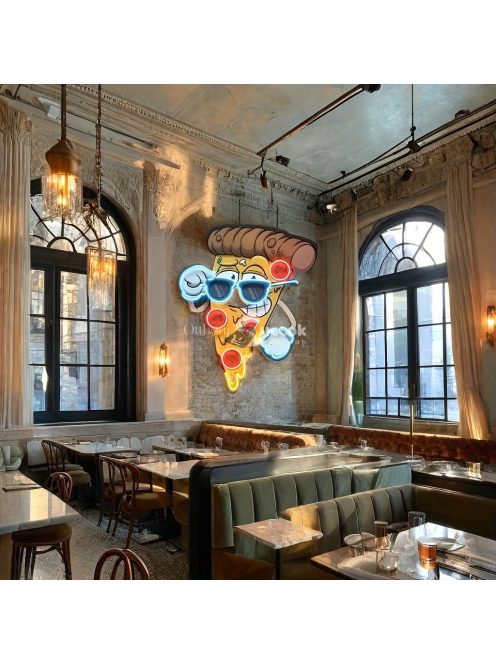 menő pizza neonfelirat