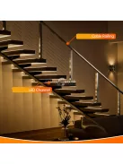 10 csomag 50 cm-es flexibilis ezüst LED csatorna tejfehér LED