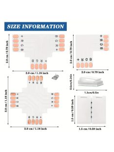 Led szalag csatlakozó 4-tűs RGB LED-hez
