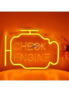 3D Ívelt 'CHECK ENGINE' LED Neon Tábla