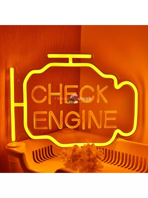 3D Ívelt 'CHECK ENGINE' LED Neon Tábla