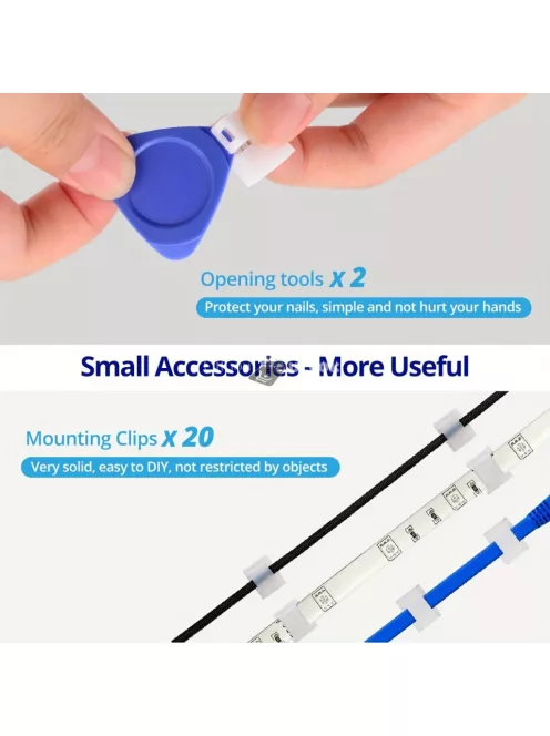 10db LED Fénycsík Csatlakozó