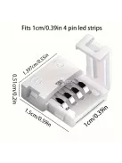 10db LED Fénycsík Csatlakozó