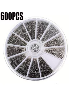 600 db rozsdamentes acél kis csavar csavarhúzókkal