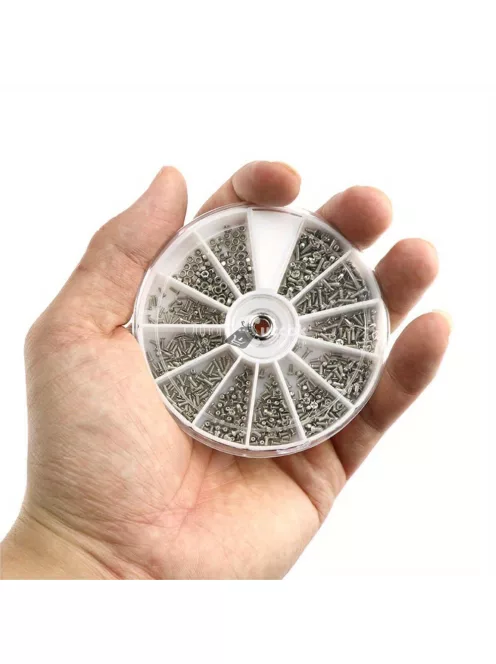 600 db rozsdamentes acél kis csavar csavarhúzókkal