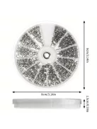 600 db rozsdamentes acél kis csavar csavarhúzókkal