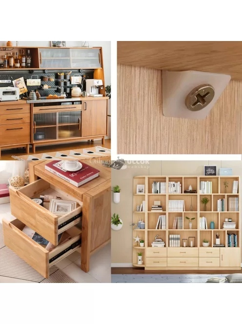 50db Bútorjavító Ék - 90° Szögű Tartó csavarokkal