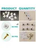 50db Bútorjavító Ék - 90° Szögű Tartó csavarokkal