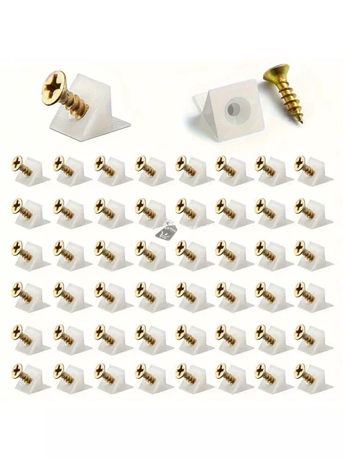 50db Bútorjavító Ék - 90° Szögű Tartó csavarokkal