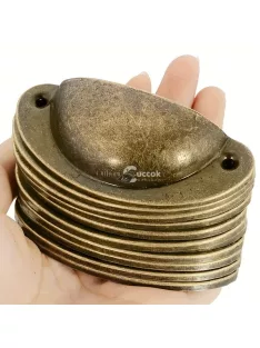   10 darab vintage stílusú fém fiókfogantyú készlet szekrényekhez, komódokhoz