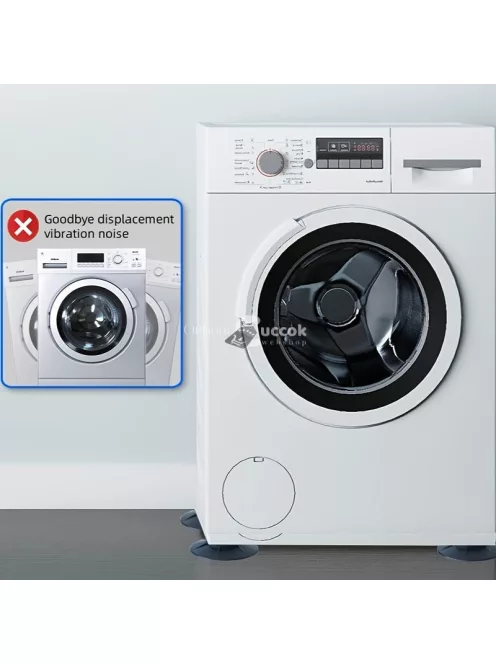 4db Anti-Vibrációs Mosógép Párna - Csúszásmentes, Zajcsökkentő Műanyag