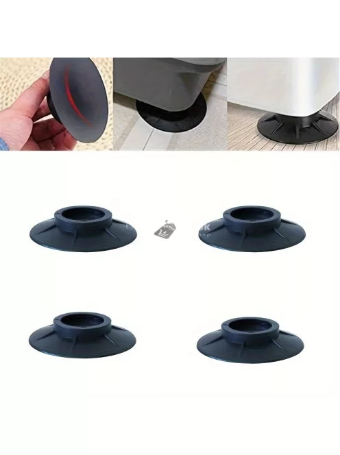 4db Anti-Vibrációs Mosógép Párna - Csúszásmentes, Zajcsökkentő Műanyag