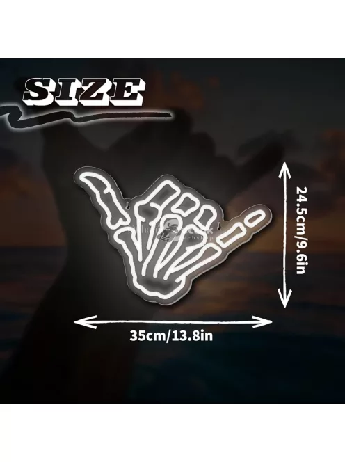 Shaka Gesztus LED Neon Tábla