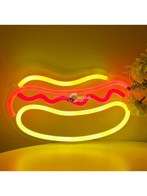 Hot Dog Fali LED neon éjszakai lámpa