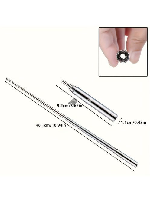 1 Db Rozsdamentes Acél Tűzfúvó Cső, Behúzható Tűzfúvó Bot Kültéri Kempingezés