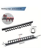 Tartós falra szerelhető szerszámtartó garázsba és pajtába
