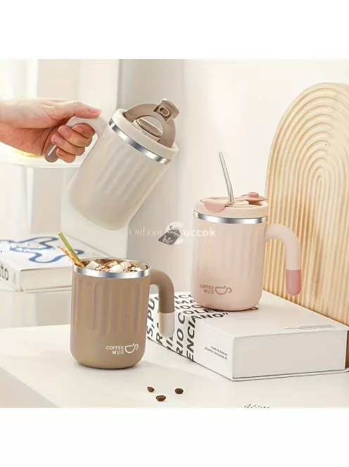 Stílusos Duplafalú Rozsdamentes Acél Termosz