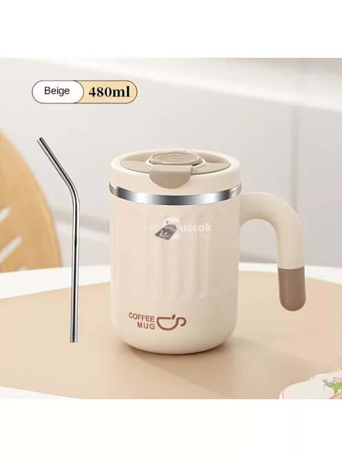 Stílusos Duplafalú Rozsdamentes Acél Termosz