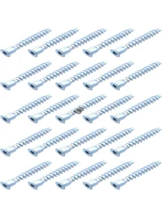   25 db M7x50 mm-es megerősített hatszögletes üregcsavarszeg, szénacél bútorösszekötő rögzítő