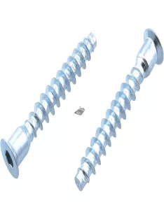   25 db M7x50 mm-es megerősített hatszögletes üregcsavarszeg, szénacél bútorösszekötő rögzítő