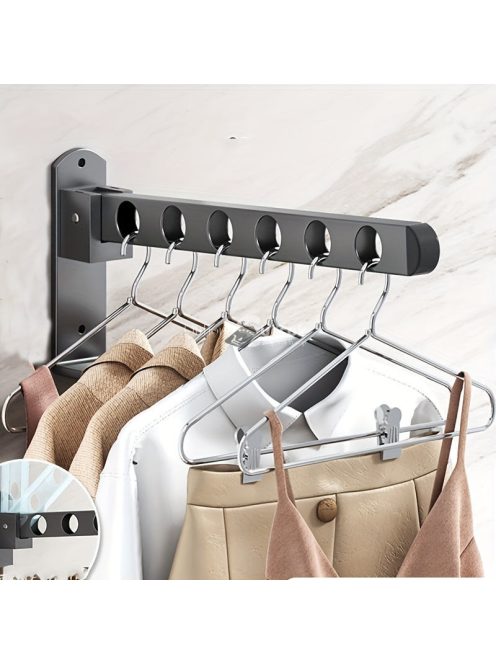 Helytakarékos falra szerelhető ruhaállvány szervező