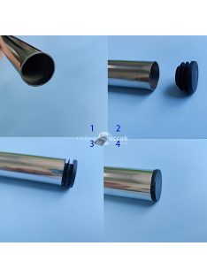   24 db kerek műanyag csődugó, fekete végzáró kupak bútorlábakhoz,