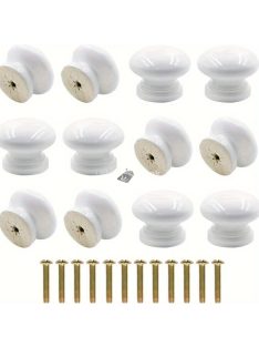   12db Modern Fehér Fa Szekrény Fogantyú Szerelőcsavarokkal